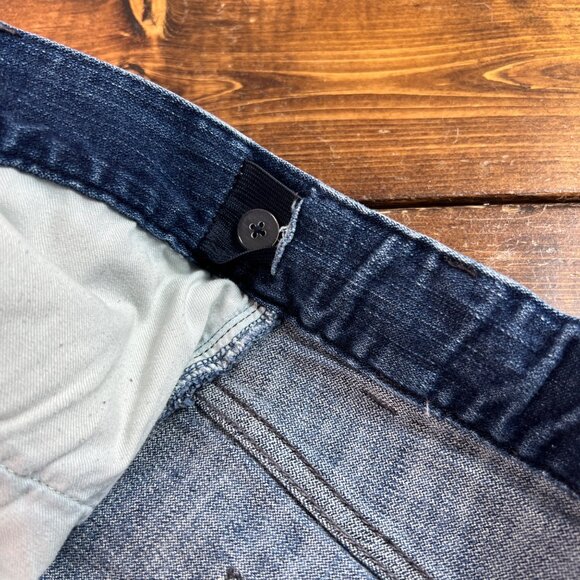 Gap Maternity Denim Skirt Medium Wash Size 4 Elastic Waistband Adjustable Tabs - Picture 7 of 11